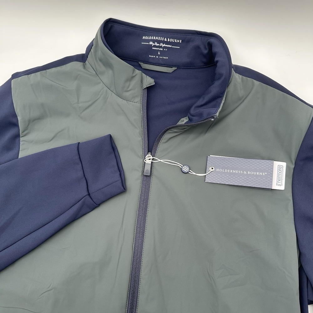 Holderness & Bourne Swenson Full Zip Jacket Ivy Navy Blue Mens L NEW